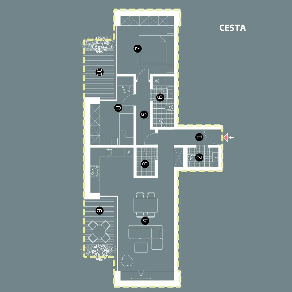 Apartman B02-F tlocrt