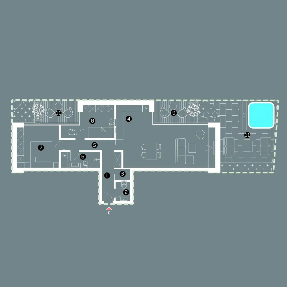 Tlocrt apartman B01-C Tlocrt apartman B01-C